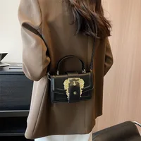 Women's Medium Pu Leather Solid Color Streetwear Square Magnetic Buckle Shoulder Bag Handbag Crossbody Bag main image 3