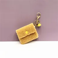 Elegant Vintage Style Solid Color Metal Fleece Unisex Bag Pendant Keychain sku image 6