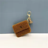 Elegant Vintage Style Solid Color Metal Fleece Unisex Bag Pendant Keychain sku image 5