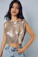 Women's Vest Tank Tops Sequins Sexy Solid Color main image 2