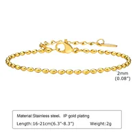 Simple Style Solid Color 201 Stainless Steel Women's Bracelets sku image 16