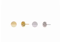 1 Pair Simple Style Round Plating Sterling Silver Ear Studs main image 1