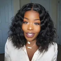 Women's Simple Style Casual Matte Silk Centre Parting Short Curly Hair Wigs main image 4