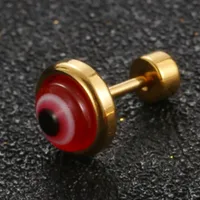 1 Piece Simple Style Eye 304 Stainless Steel Ear Studs sku image 1