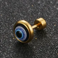 1 Piece Simple Style Eye 304 Stainless Steel Ear Studs sku image 2