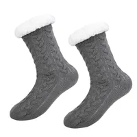 Women's Casual Solid Color Polyacrylonitrile Fiber Jacquard Crew Socks A Pair main image 2