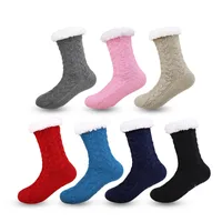 Women's Casual Solid Color Polyacrylonitrile Fiber Jacquard Crew Socks A Pair main image 4