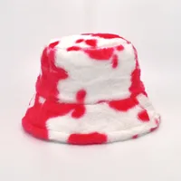 Unisex Casual Streetwear Cow Pattern Flat Eaves Bucket Hat sku image 8