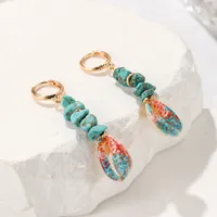 1 Pair Hawaiian Vacation Shell Plating Shell Drop Earrings sku image 6