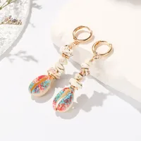 1 Pair Hawaiian Vacation Shell Plating Shell Drop Earrings sku image 8