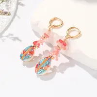 1 Pair Hawaiian Vacation Shell Plating Shell Drop Earrings sku image 9