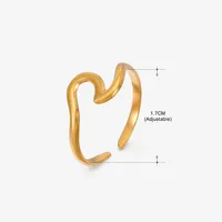 Elegant Modern Style Cherry Shell 304 Stainless Steel Plating 18K Gold Plated Women's Charm Rings Open Rings Rings sku image 8
