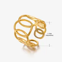 Elegant Modern Style Cherry Shell 304 Stainless Steel Plating 18K Gold Plated Women's Charm Rings Open Rings Rings sku image 11