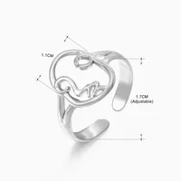 Elegant Modern Style Cherry Shell 304 Stainless Steel Plating 18K Gold Plated Women's Charm Rings Open Rings Rings sku image 2