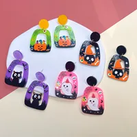 1 Pair Streetwear Halloween Pattern Arylic Drop Earrings main image 1