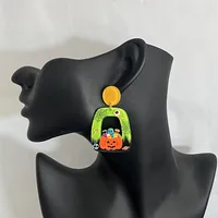 1 Pair Streetwear Halloween Pattern Arylic Drop Earrings main image 2