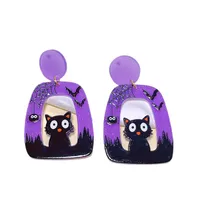 1 Pair Streetwear Halloween Pattern Arylic Drop Earrings main image 3