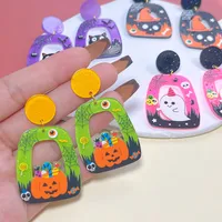 1 Pair Streetwear Halloween Pattern Arylic Drop Earrings main image 4