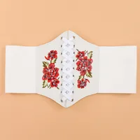 Retro Rose Pu Leather Women's Leather Belts sku image 2