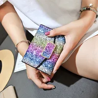 Women's Solid Color Pu Leather Lock Clasp Wallets sku image 2