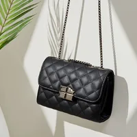 Women's Small Pu Leather Solid Color Basic Streetwear Square Open Shoulder Bag Crossbody Bag Chain Bag main image 1