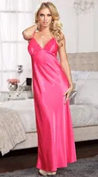 Home Sexy Solid Color Imitated Silk Polyester Lace Pajama Sets main image 4