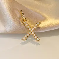 Wholesale Jewelry Fashion Letter Imitation Pearl Freshwater Pearl Copper Necklace main image 3