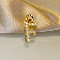 Wholesale Jewelry Fashion Letter Imitation Pearl Freshwater Pearl Copper Necklace sku image 17