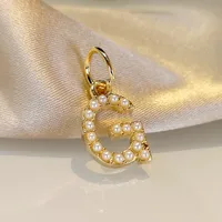 Wholesale Jewelry Fashion Letter Imitation Pearl Freshwater Pearl Copper Necklace sku image 4