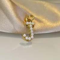 Wholesale Jewelry Fashion Letter Imitation Pearl Freshwater Pearl Copper Necklace sku image 9