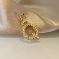 Wholesale Jewelry Fashion Letter Imitation Pearl Freshwater Pearl Copper Necklace sku image 26