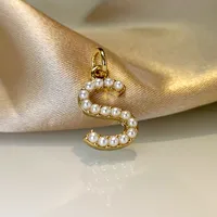 Wholesale Jewelry Fashion Letter Imitation Pearl Freshwater Pearl Copper Necklace sku image 22