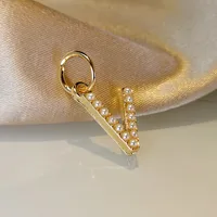 Wholesale Jewelry Fashion Letter Imitation Pearl Freshwater Pearl Copper Necklace sku image 16