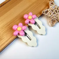 Women's Elegant Flower Resin Stoving Varnish Hair Clip main image 4