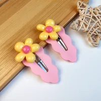 Women's Elegant Flower Resin Stoving Varnish Hair Clip sku image 2