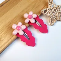 Women's Elegant Flower Resin Stoving Varnish Hair Clip sku image 4