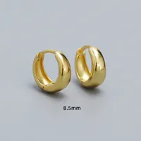 S925 Sterling Silver Geometric Wide Earrings Wholesale Hello Jewelry sku image 4