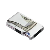 Unisex Solid Color Aluminium Alloy Open Wallets main image 2