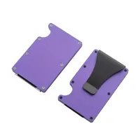 Unisex Solid Color Aluminium Alloy Open Wallets sku image 12