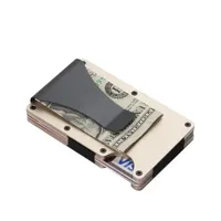 Unisex Solid Color Aluminium Alloy Open Wallets sku image 11