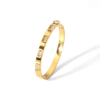 Vintage Style Simple Style Circle Color Block 304 Stainless Steel Bangle In Bulk sku image 4