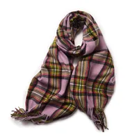 Korean Style Contrast Color Check Retro Artificial Cashmere Scarf Women's Winter Neck Warmer Warm All-matching Fashion Ins Factory Wholesale sku image 5