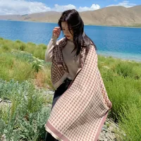 Women's Casual Houndstooth Imitation Cashmere Scarf sku image 1