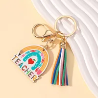 Streetwear Rainbow Metal Women's Bag Pendant Keychain main image 2