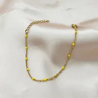 Simple Style Solid Color Stainless Steel Chain Bracelets main image 2