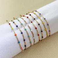 Simple Style Solid Color Stainless Steel Chain Bracelets main image 4