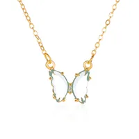 Simple Style Butterfly Artificial Crystal Alloy Plating Women's Necklace sku image 2