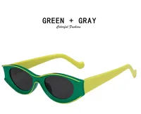 Retro Color Block Solid Color Ac Square Full Frame Glasses sku image 2