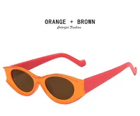 Retro Color Block Solid Color Ac Square Full Frame Glasses sku image 4