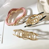 Women's Simple Style Solid Color Metal Hair Claws main image 3
